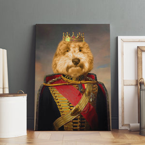 Custom Pet Portrait Painting, Royal Dog Portrait , Pet Painting, Gift Custom Dog Portrait,Fathers Day Painting Portrait From Photo, Cat Love