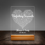 Create Your Own Valentine Gifts with Song Lyrics on LED Lamp Night Light