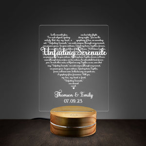 Create Your Own Valentine Gifts with Song Lyrics on LED Lamp Night Light