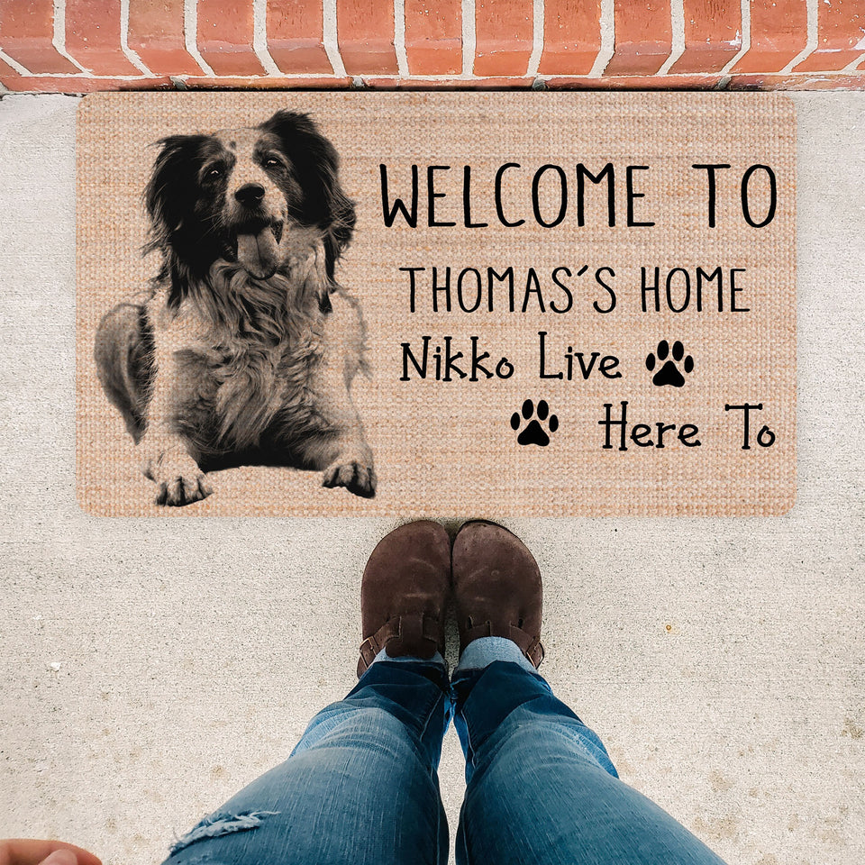 Dog Picture Doormat, Dog Mom Gift, Pet Owner Gift, Pet Lovers Gift, Personalized Photo Picture Doormat, Welcome Doormat