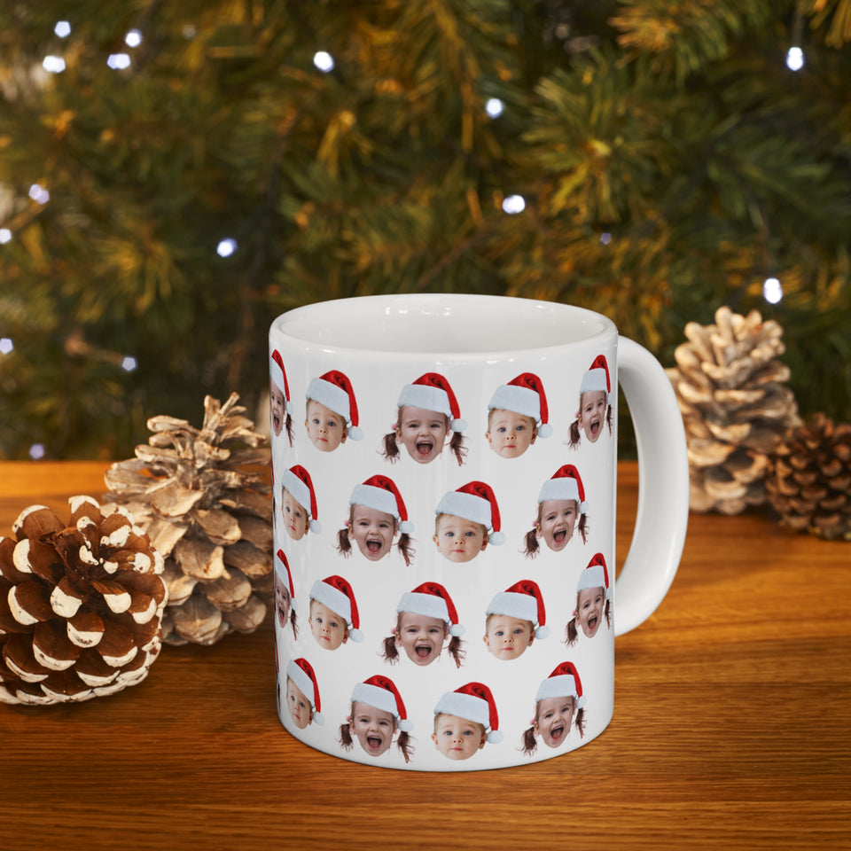 Face Personalized Mug, Christmas Gift for Mom Dad Grandma Grandpa, Christmas Gift, Christmas Baby Face Mug