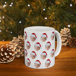 Face Personalized Mug, Christmas Gift for Mom Dad Grandma Grandpa, Christmas Gift, Christmas Baby Face Mug