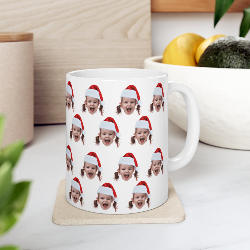 Face Personalized Mug, Christmas Gift for Mom Dad Grandma Grandpa, Christmas Gift, Christmas Baby Face Mug