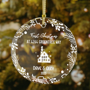 Our First Christmas Ornament, New Home Christmas Ornament, Gift For Couple Ornament