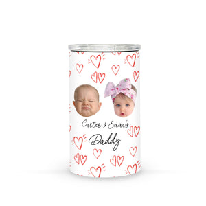 Gift for Dad Baby Face Funny Custom Can Cooler, Personalized Father's Day Birthday Gift for Dad Funny 4-in-1 Can Cooler Tumbler