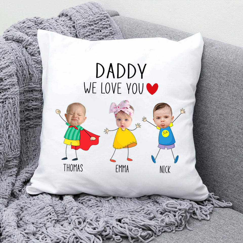 Gift For Dad, Birthday Gift For Dad, Christmas Gift for Daddy Custom Personalized Pillow