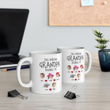 Custom Grandpa Gift, Custom Baby Face Mug, This Amazing Grandpa Belongs To Mug