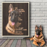 Dog Mom Dog Dad Gift, Pet Owner Gifts, Custom Dog Portrait Canvas, I Am Your German Shepherd Canvas Wall Art