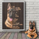 Dog Mom Dog Dad Gift, Pet Owner Gifts, Custom Dog Portrait Canvas, I Am Your German Shepherd Canvas Wall Art
