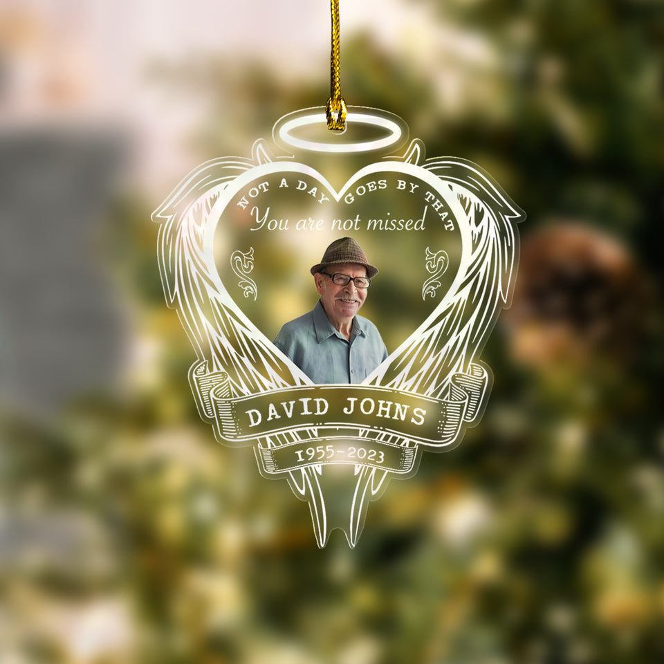 In Loving Memorial Gift for Dad Mom, Loss Of Loved One Gift, Personalized Memorial Custom Shape Acrylic Ornaments