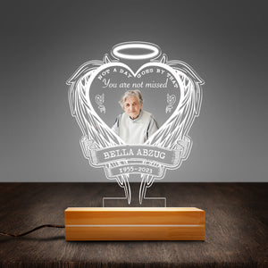 Dad In Loving Memorial Gift, Loss Of Loved One Gift, Not A Day Goes By That You Are Not Missed Personalized Led Night Light