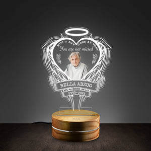 Dad In Loving Memorial Gift, Loss Of Loved One Gift, Not A Day Goes By That You Are Not Missed Personalized Led Night Light