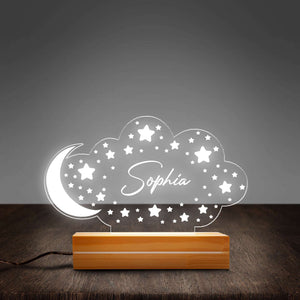 Baby Room Decor Gift for Baby and Toddler Personalized Baby Name Acrylic Plaque LED Lamp Night Light