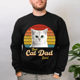 Best Cat Dad Ever Personalized Cat Photo Vintage Retro Hoodie, Father's Day Gift Hoodie - GreatestCustom