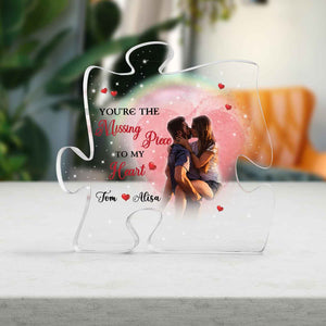 Create Your Own Valentine Gifts for Him or Her with Your Photo on Puzzle Acrylic Plaque