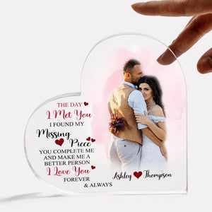 Create Your Valentine Gifts with Your Photo on Heart Acrylic Plaque