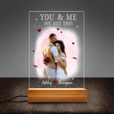 Couple Photo Anniversary Gift For Him Gift For Her Personalized Rectangle & Round Acrylic Plaque LED Lamp Night Light