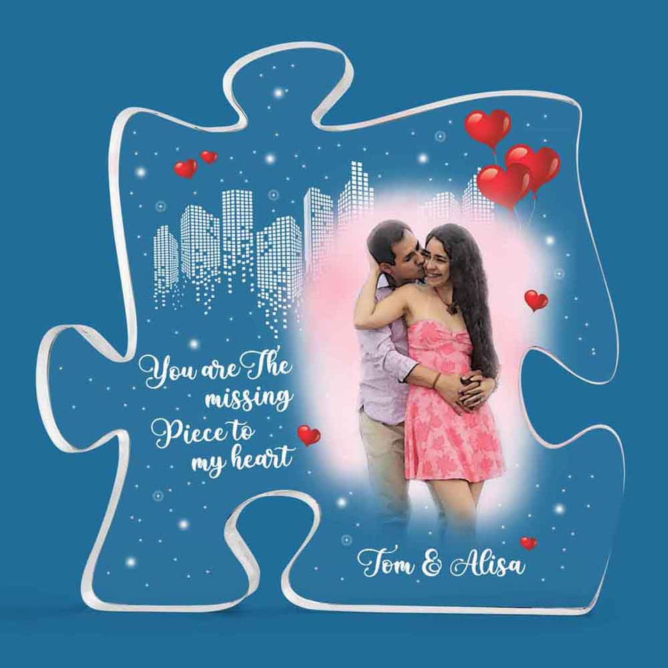 Create Your Own Valentine Gifts with Your Photo on Personalized Puzzle Acrylic Plaque