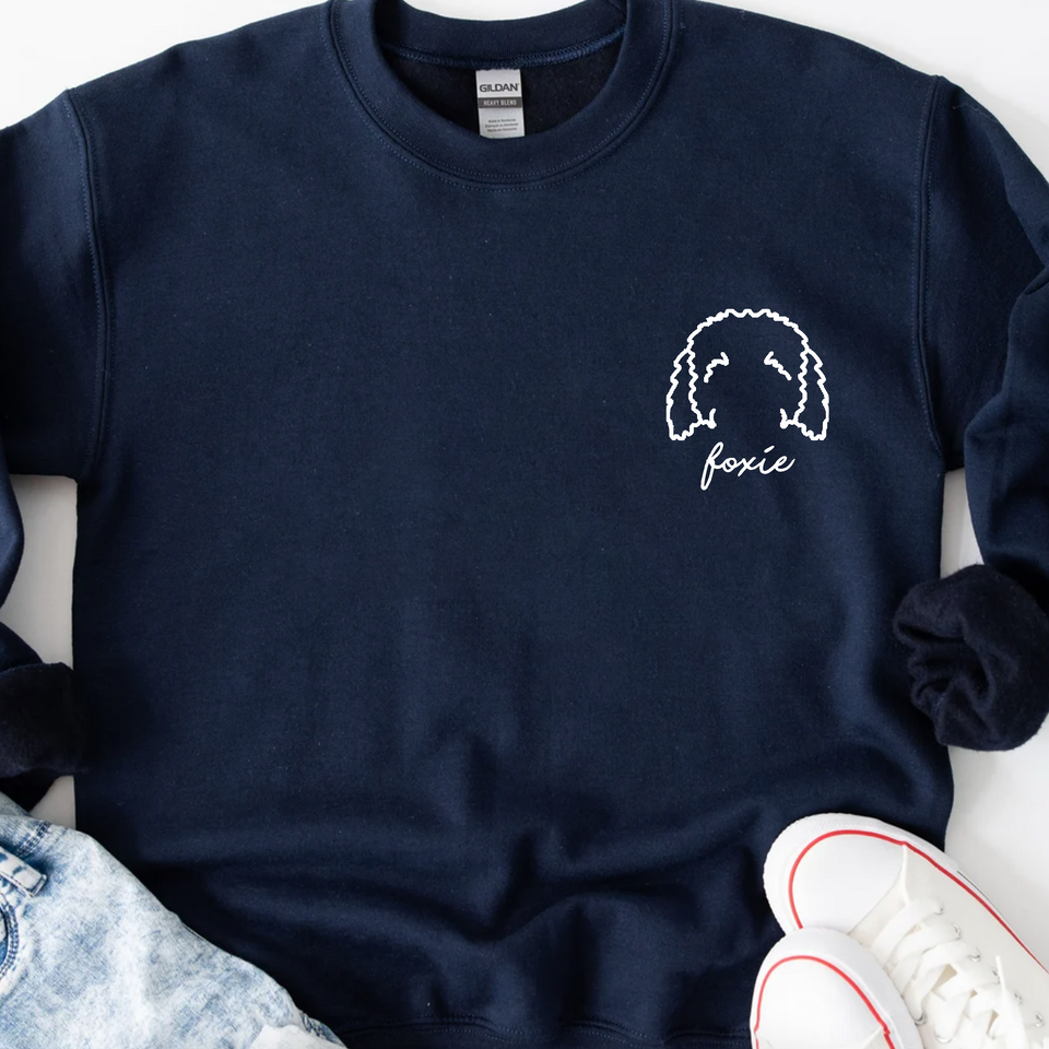 Personalized Dog Ears Sweatshirt with Names, Custom Pet Name, Gift For Dog Lovers