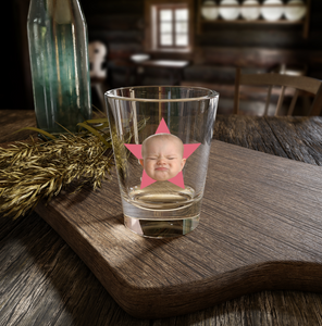 Personalized Custom Baby Face Funny Shot Glass, Gift for New Mom, Gift For New Dad, Grandma Gift, Grandpa Gift