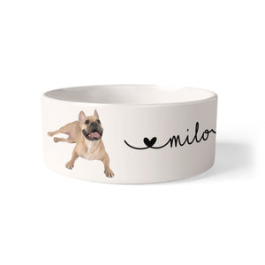 Personalized Dog Bowl, Custom Name Pet Bowl, Ceramic Dog Bowl Set, Food and Water Dish for Cats Dogs, Dog Lovers Gifts