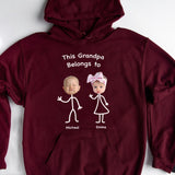 Personalized Hoodie for Grandpa, Gift for Grandpa, Gift from Grandson or Granddaughter, Grandpa Funny Hoodie