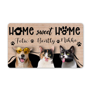 Personalized Pet Doormat, Home Sweet Home, Dog Doormat, Cat Lover Gift, Dog Lover Gift, Pet Welcome Mat