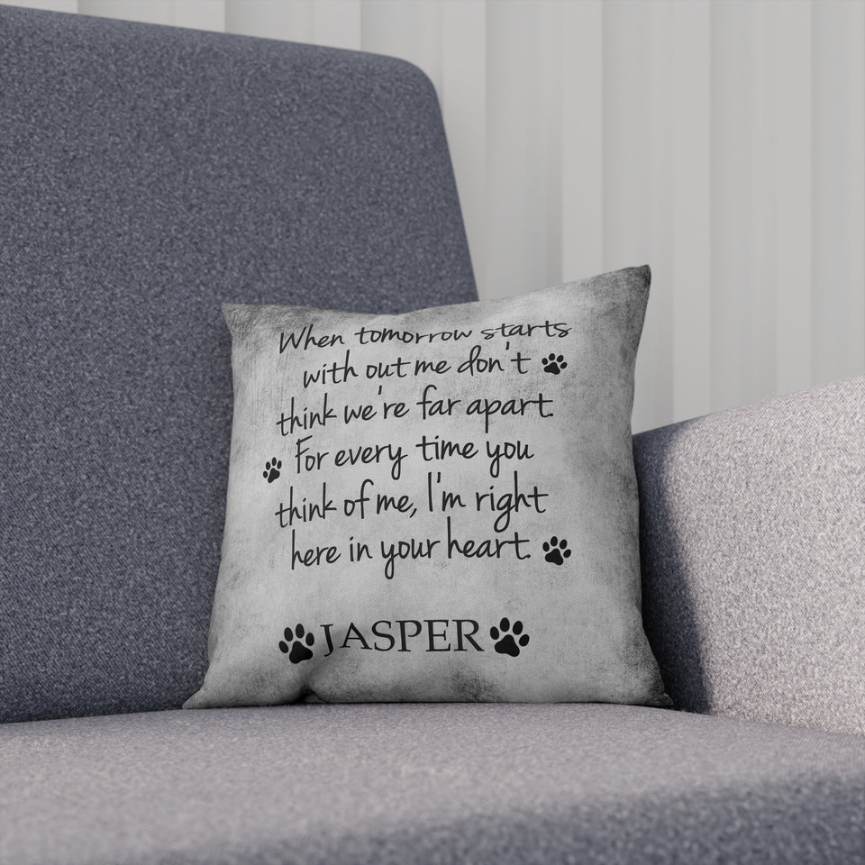 Pet Loss Gift, Dog Sympathy Gifts, Loss Of Pet Gift,Pet Sympathy Gifts, Loss Dog Gift Personalized Throw Pillow