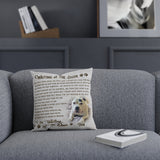 Pet Loss Gift, Dog Sympathy Gifts, Loss Of Pet Gift,Pet Sympathy Gifts, Waiting At The Door Loss Dog Gift Personalized Throw Pillow