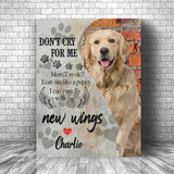 Pets Cat Loss Gifts, Gift for Someone Who Lost a Pet, Personalized Cat Memorial Gift Brick Texture Canvas