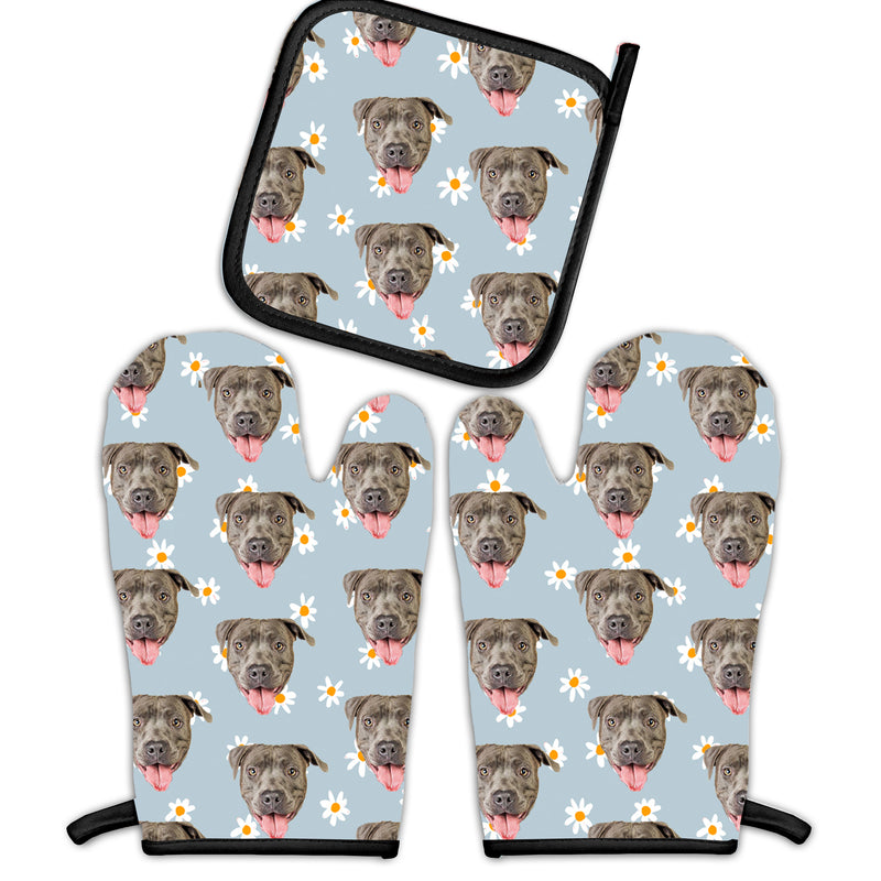 Oven Mitt Custom Dog's Photo, Cute Oven Mitt Fot Dog Lovers