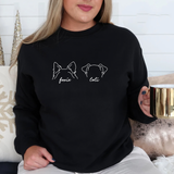 Personalized Dog Ears Sweatshirt with Names, Custom Pet Name, Gift For Dog Lovers Sweater
