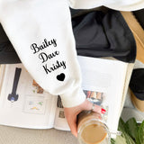 Personalized Grandma Sweatshirt with Grandkids Names on Sleeve, Gift for Grandma, Gift for Grandpa, Sweatshirt with Name on Sleeve