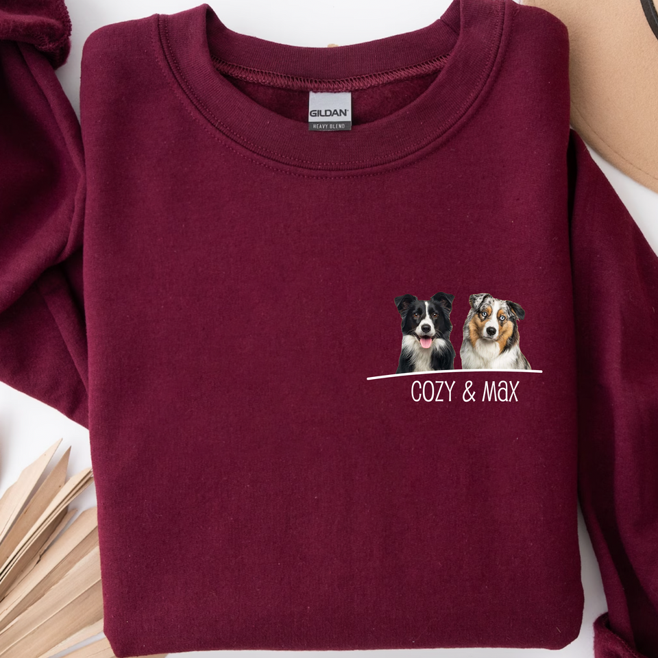 Custom Pet Sweatshirt, Sweatshirt Dog Mom Gift, Dog Lover Sweater