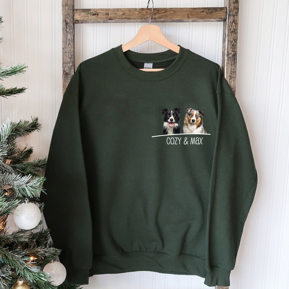 Custom Pet Sweatshirt, Sweatshirt Dog Mom Gift, Dog Lover Sweater