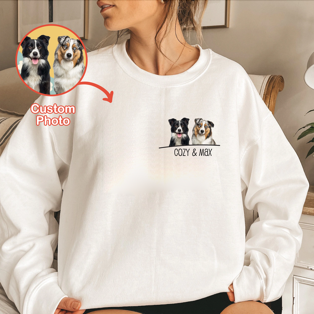 Custom Pet Sweatshirt, Sweatshirt Dog Mom Gift, Dog Lover Sweater