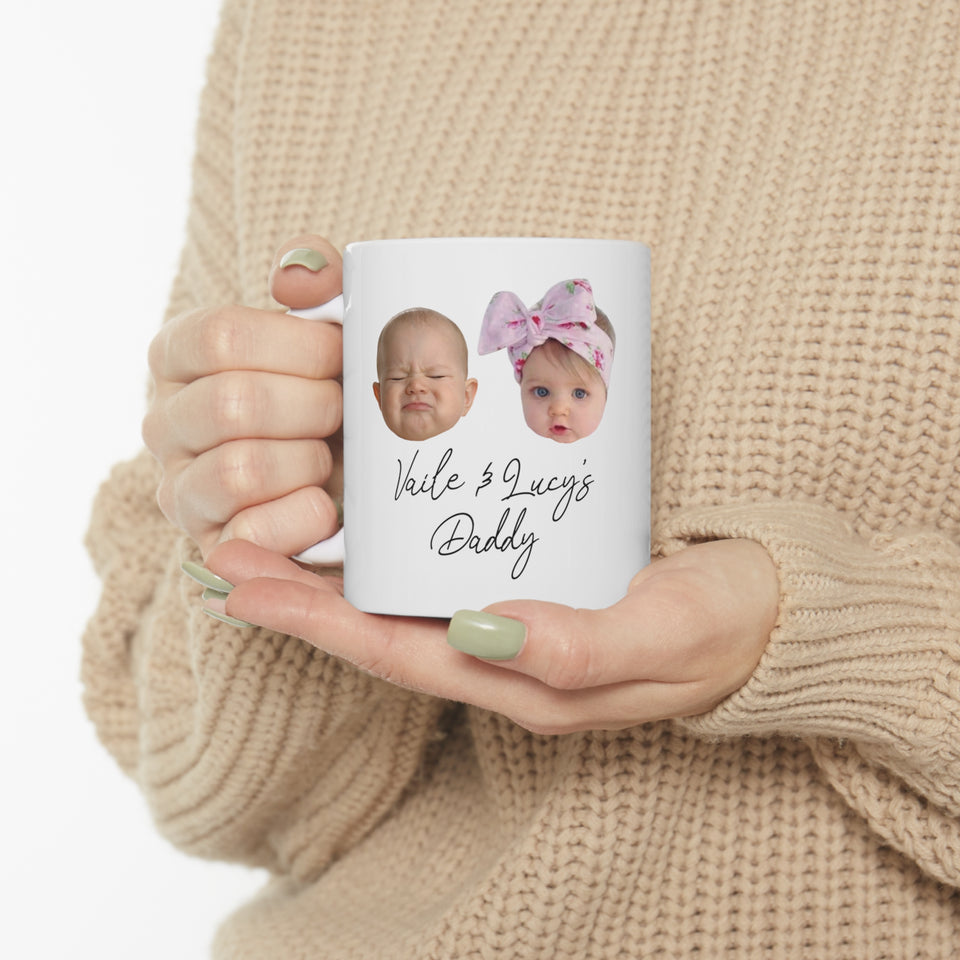 Two Baby Face Mug, Custom Photo Mug, Custom Baby Mug, Mothers Day Custom Mug, Personalized Photo Gift, Custom Baby Face Mug, Gift For Mommy