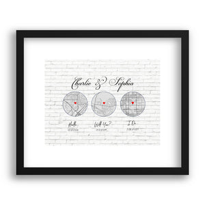 Hello, Will You, I Do, Map Framed Art Print, Anniversary Wedding Gift, Valentine Gift For Wife, Gift For Couple, Gift For Her, Couple Framed Art Print