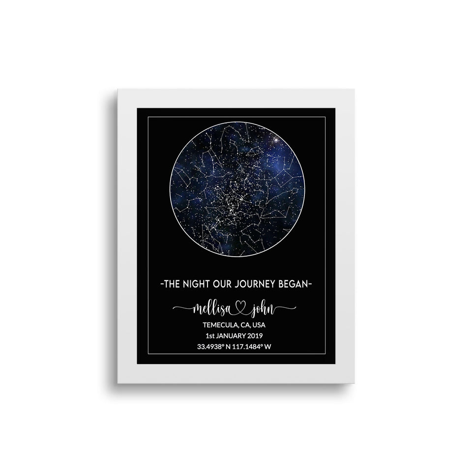 Gift for Boyfriend, Gift for Him, Husband Anniversary, Personalize Night Sky, Custom Star Map Gift