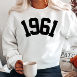 Custom Year 62th Birthday Sweatshirt, 1961 Birthday Year Number Sweatshirt for Women - GreatestCustom