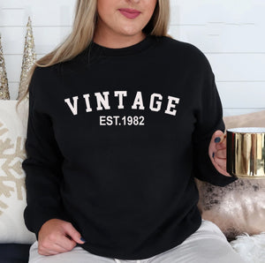 Custom Year 41st Birthday Sweatshirt ,Vintage 1982 Birthday Sweatshirt for Women - GreatestCustom