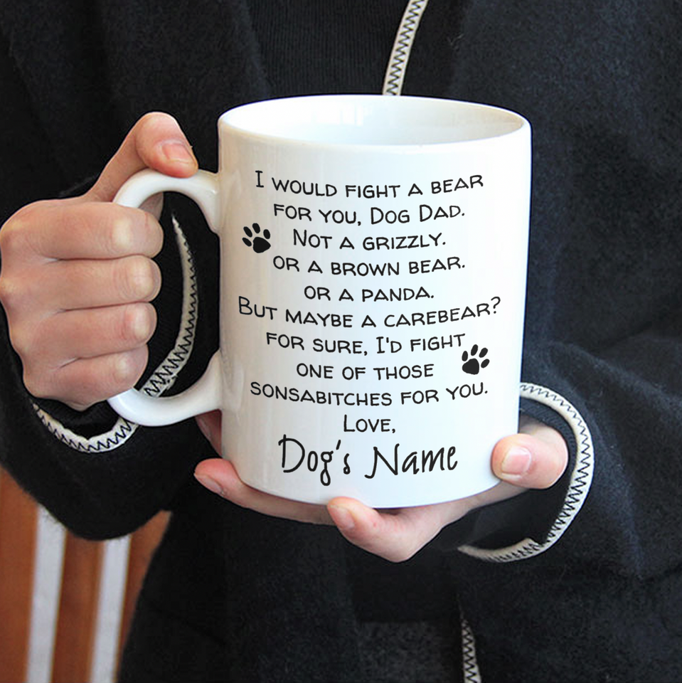 Personalized Dog Dad Mug, Dad Gift, Father's Day Gift, Dog Dad Gifts, Dog Mug, Father's Day Gifts
