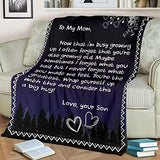 Gift For Mom From Son, Christmas Birthday Gift For Mom, To My Mom From Son Fleece Blanket
