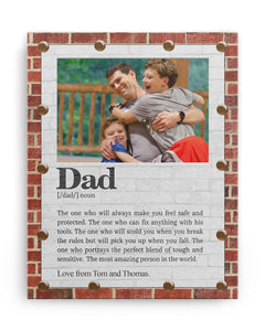 Personalized Dad Definition Canvas, Father's Day Gift Canvas, Personalized Gift For Dad Canvas Wall Art - Greatestcustom