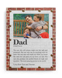 Personalized Dad Definition Canvas, Father's Day Gift Canvas, Personalized Gift For Dad Canvas Wall Art - Greatestcustom