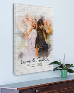 Bestie Gift, Best Friends Gift, Birthday Gifts for Best Friend, BFF Gift, To My Bestie Premium Canvas