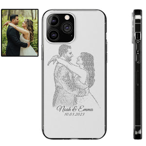 1st Anniversary Gift First Dance Lyrics First Dance Wedding Gift Songs Personalized Wedding Portrait Flexi Clear Phone Case