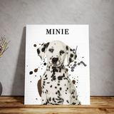 Custom Printed Pet Portrait, Memorial Pet Gift, Unique Pet Canvas Print