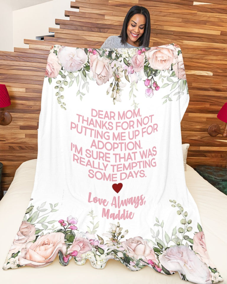 Mom Gift, Birthday Gift For Mom, Christmas Gift For Mom,Personalized Gift For Mom Fleece/Sherpa Blanket