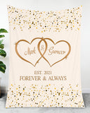 Personalized Couple Gift, Wedding Gift, Engaged Gift, Gift For Her, Gift For Him Premium Blanket